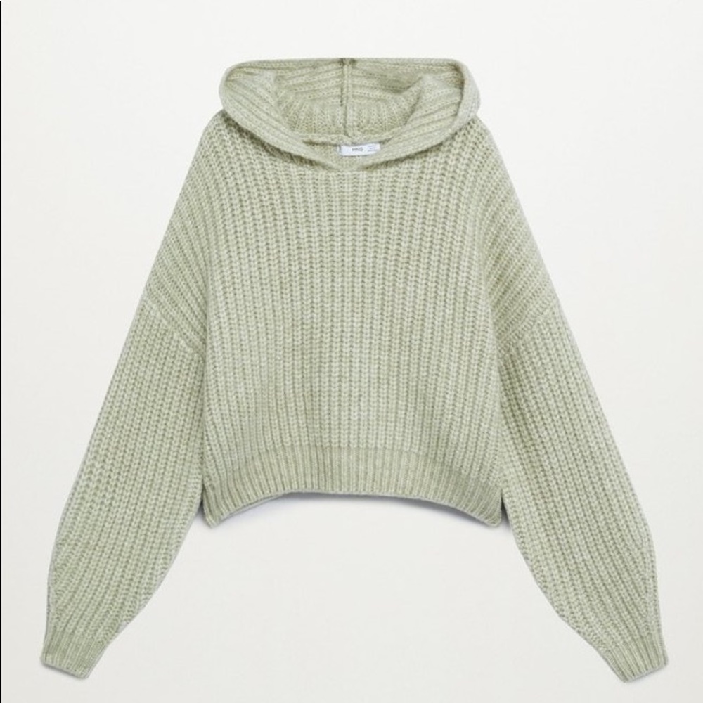 Mango hooded knit sweater